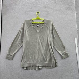 Torrid Women Sweater‎ 3 Green Cotton Nylon Raglan Long Sleeve V Neck